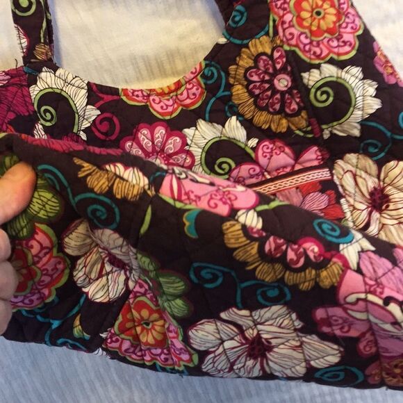 Vera large tote. 14x15. Mauve floral - Picture 5 of 12